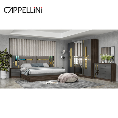 Φωσάν Wholesale Price King Size ξύλινο δερμάτινο υπνοδωμάτιο σπίτι μοντέρνα πολυτελή φθηνό πλήρες Mdf έπιπλα υπνοδωμάτιο σύνολο