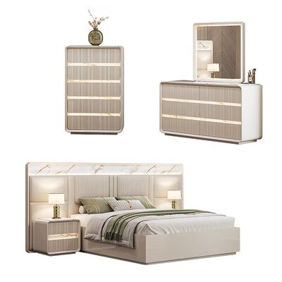Χονδρικό Σύγχρονο έπιπλα για υπνοδωμάτια Home Master Room Hotel Apartment ξύλινο πλαίσιο King Size Σύγχρονη πολυτελή έπιπλα για υπνοδωμάτια