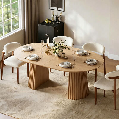 Ensemble De Table Manger Μοντέρνα επεκτεινόμενη Τραπεζαρία Σετ 6 Θέσιων Έπιπλα Τραπεζαρίας Ξύλινη Πτυσσόμενη Τραπεζαρία 4 Καρέκλες