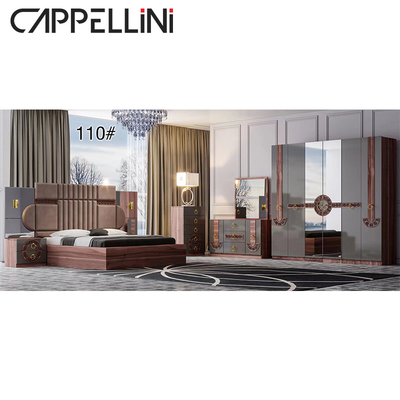 χονδρικά mdf headboards βασιλιάδων συνόλων κρεβατοκάμαρων φυσικού μεγέθους κρεβατοκάμαρων ξύλινα