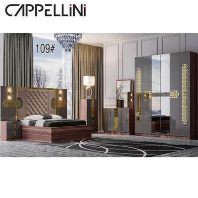 χονδρικά mdf headboards βασιλιάδων συνόλων κρεβατοκάμαρων φυσικού μεγέθους κρεβατοκάμαρων ξύλινα