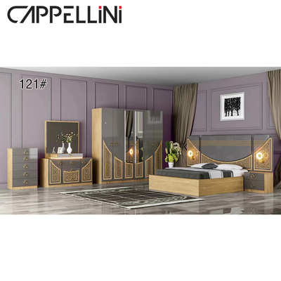 χονδρικά mdf headboards βασιλιάδων συνόλων κρεβατοκάμαρων φυσικού μεγέθους κρεβατοκάμαρων ξύλινα