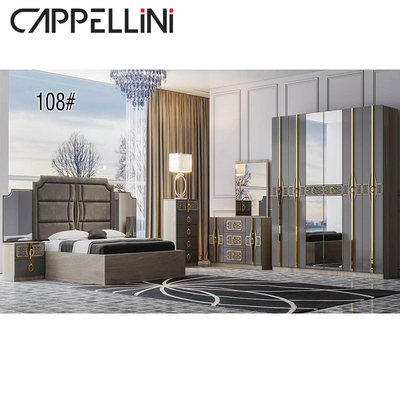 χονδρικά mdf headboards βασιλιάδων συνόλων κρεβατοκάμαρων φυσικού μεγέθους κρεβατοκάμαρων ξύλινα