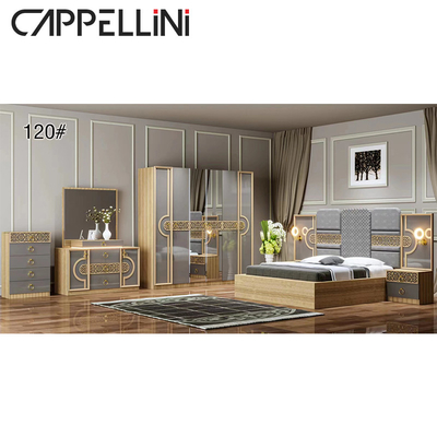 χονδρικά mdf headboards βασιλιάδων συνόλων κρεβατοκάμαρων φυσικού μεγέθους κρεβατοκάμαρων ξύλινα