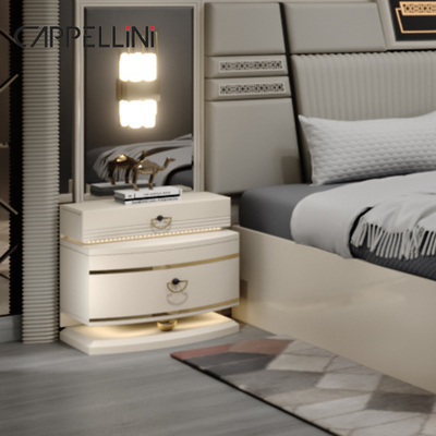 Σύγχρονο κλασικό King Size δερμάτινο κρεβατάκι Double Queen Royal Luxury μοντέρνο ξύλινο Mdf πλήρες κρεβατοκάμαρα έπιπλα