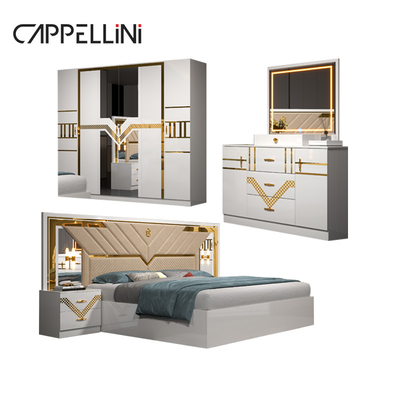 Φωσάν Wholesale Full Set King Size Δερμάτινο υπνοδωμάτιο Διπλό ξύλινο σπίτι φθηνό βασίλισσα σύγχρονη πολυτελή έπιπλα