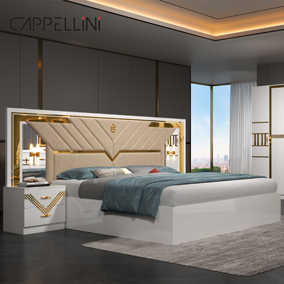 Φωσάν Wholesale Full Set King Size Δερμάτινο υπνοδωμάτιο Διπλό ξύλινο σπίτι φθηνό βασίλισσα σύγχρονη πολυτελή έπιπλα