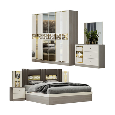 Σύγχρονο απλό ξύλινο πλαίσιο King Size κρεβάτι Master Room πλήρες διπλό σπίτι πολυτελή σύγχρονο σύνολο επίπλων υπνοδωματίου