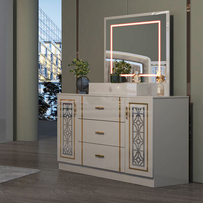 Φθηνό Χονδρικό Εμπόριο Ολοκληρωμένο Σετ 5 Τεμαχίων Μοντέρνα Έπιπλα Υπνοδωματίου για το Σπίτι Διαμέρισμα Ολοκληρωμένο Ξύλινο Πλαίσιο Διπλό Πολυτελές Κρεβάτι King Size