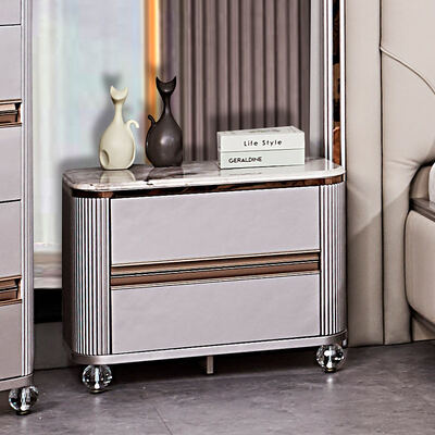 Σύγχρονα Πολυτελή Δερμάτινα Διπλά Κρεβάτια Ολοκληρωμένα Σετ Υπνοδωματίου Master Room Ξύλινο Πλαίσιο Μοντέρνα Έπιπλα Υπνοδωματίου King Size