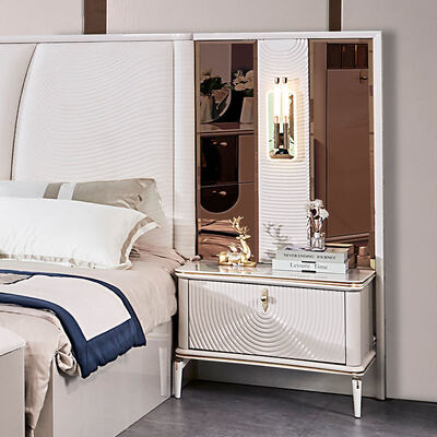 Ξύλινο Δερμάτινο Πολυτελές Κρεβάτι King Size Ολοκληρωμένα Σετ Υπνοδωματίου Διπλό Δωμάτιο Ενηλίκων Ξύλινο Πλαίσιο Ολοκληρωμένο Σύγχρονο Πολυτελές Έπιπλο Υπνοδωματίου