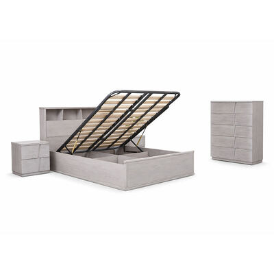 Σύγχρονο πλήρες σύνολο υπνοδωματίου Master Room King Size Double Bed Hotel Home Storage Solid Wood Frame Luxury Bedroom Furniture Set