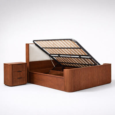 Σύγχρονο Μαγνητό ξύλο King Size Δωμάτιο Εγκαταστάσεις Διπλό κρεβάτι Master Room Home Αποθήκευση ξύλινο πλαίσιο πλήρες πολυτελές έπιπλα κρεβατοκάμαρα σύνολο