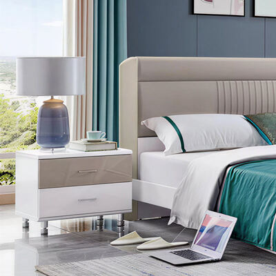 Ξύλινο δωμάτιο σετ King Size Αποθήκευση Μινιμαλιστική άνετη υψηλής ποιότητας μοντέρνα πολυτελή έπιπλα κρεβατοκάμαρα