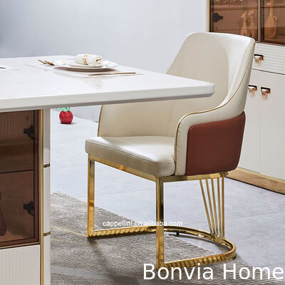 Λευκό Μοντέρνο Πολυτελές Τραπέζι Τραπεζαρίας 6 Θέσεων Ξύλινα Έπιπλα Τραπεζαρίας Ολοκληρωμένο Σετ Τραπεζιού Τραπεζαρίας με Ξύλινο Σκελετό 4 Καρέκλες