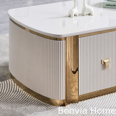 Σετ επίπλων μοντέρνο πολυτελές ξύλινο έπιπλο τηλεόρασης και τραπεζάκι σαλονιού, μεγάλος αποθηκευτικός χώρος, λευκό κέντρο, ξύλινο τραπεζάκι σαλονιού για σαλόνι