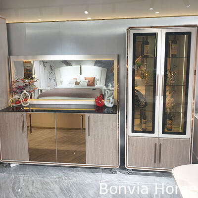 Σύγχρονο πολυτελές σπίτι ξύλινο τραπεζικό σετ 6 θέσεων Σέλες ορθογώνιο σπίτι εστιατόριο πλήρες σετ επίπλων τραπεζαρίας