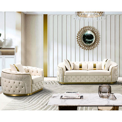 High End Custom Luxury Villa 3 2 1 καθιστικό Sofa Set Έπιπλα Σελίον Modular Italian Modern Design Fabric Sectional Sofa