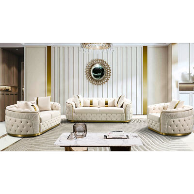 High End Custom Luxury Villa 3 2 1 καθιστικό Sofa Set Έπιπλα Σελίον Modular Italian Modern Design Fabric Sectional Sofa