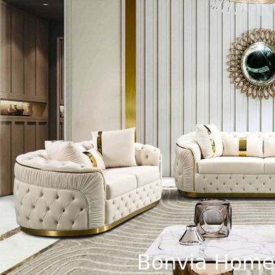 High End Custom Luxury Villa 3 2 1 καθιστικό Sofa Set Έπιπλα Σελίον Modular Italian Modern Design Fabric Sectional Sofa