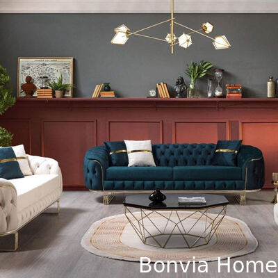 Σετ καναπέδων από δέρμα, αμερικανικού σχεδιασμού, αρθρωτό, 3θέσιο, 2θέσιο, 1θέσιο, τμήμα, μοντέρνο, πολυτελές, βελούδινο ύφασμα, καναπές Chesterfield