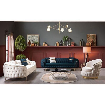 Σετ καναπέδων από δέρμα, αμερικανικού σχεδιασμού, αρθρωτό, 3θέσιο, 2θέσιο, 1θέσιο, τμήμα, μοντέρνο, πολυτελές, βελούδινο ύφασμα, καναπές Chesterfield