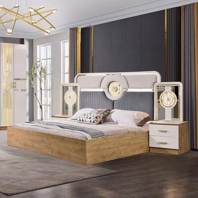 Chambre a Coucher Πλήρες σετ τουρκικής κρεβατοκάμαρας Φτηνές χονδρικές πωλήσεις Master Room Κρεβάτι king size Κρεβάτι Ξύλινο μοντέρνο σετ επίπλων κρεβατοκάμαρας Δεν υπάρχουν ακόμη κριτικές