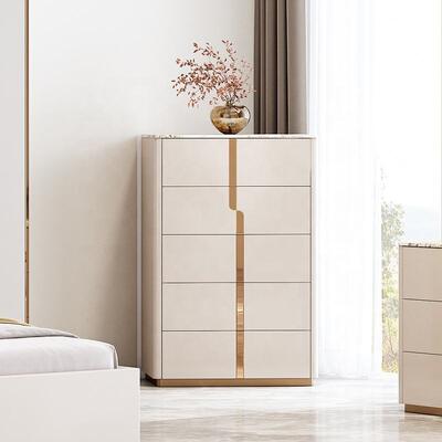 New Design Πολυτελές king size κρεβάτι διπλό μοντέρνο σετ επίπλων κρεβατοκάμαρας Ξύλινα σετ κρεβατοκάμαρας με τραπεζάκι Συρταριέρα