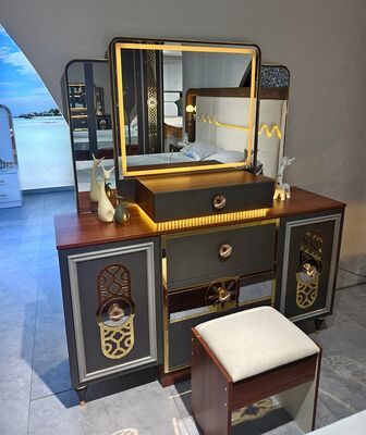 Φωσάν Wholesale Luxury Complete Bedroom Sets 5 τεμάχια King Size Bed Suite ξύλινο πλαίσιο Τουρκικό σύγχρονο έπιπλο κρεβατοκάμαρας