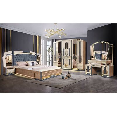 Chambre a Coucher Complet De Luxe Σετ Κρεβατοκάμαρων king size Κρεβάτι Home Δωμάτιο Δίκλινο Ξύλινο Πλαίσιο Μοντέρνο σετ επίπλων κρεβατοκάμαρας πολυτελείας