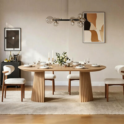 Ensemble De Table Manger Μοντέρνα επεκτεινόμενη Τραπεζαρία Σετ 6 Θέσιων Έπιπλα Τραπεζαρίας Ξύλινη Πτυσσόμενη Τραπεζαρία 4 Καρέκλες