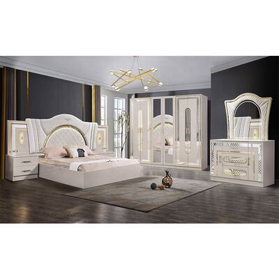 Chambre a Coucher πλήρης φωτισμός Δύο θέσεις Δωμάτιο King Size Δωμάτιο κρεβατοκάμαρα Σουίτα ξύλινο πλαίσιο Σύγχρονη πολυτελή έπιπλα υπνοδωματίου