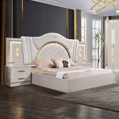 Chambre a Coucher πλήρης φωτισμός Δύο θέσεις Δωμάτιο King Size Δωμάτιο κρεβατοκάμαρα Σουίτα ξύλινο πλαίσιο Σύγχρονη πολυτελή έπιπλα υπνοδωματίου