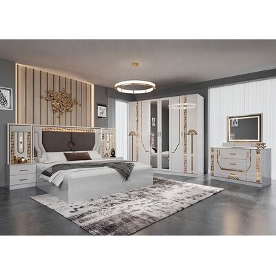 Χονδρικό τουρκικό king size κρεβατοκάμαρα πλήρες luxury bedroom sets διπλό δωμάτιο ενηλίκων ξύλινο πλαίσιο σύγχρονο έπιπλο κρεβατοκάμαρα