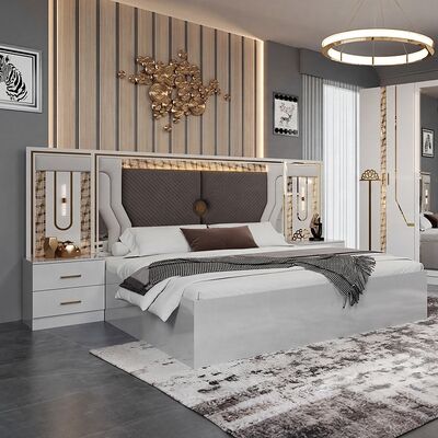 Χονδρικό τουρκικό king size κρεβατοκάμαρα πλήρες luxury bedroom sets διπλό δωμάτιο ενηλίκων ξύλινο πλαίσιο σύγχρονο έπιπλο κρεβατοκάμαρα