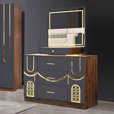 2026 Τουρκικό στυλ Luxury Bedroom Set King Size Bed Suite Master Room ξύλινο πλαίσιο φθηνό χονδρικό σύγχρονο έπιπλο κρεβατιού