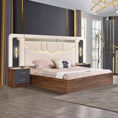 2026 Τουρκικό στυλ Luxury Bedroom Set King Size Bed Suite Master Room ξύλινο πλαίσιο φθηνό χονδρικό σύγχρονο έπιπλο κρεβατιού