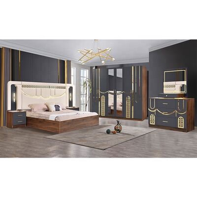 2026 Τουρκικό στυλ Luxury Bedroom Set King Size Bed Suite Master Room ξύλινο πλαίσιο φθηνό χονδρικό σύγχρονο έπιπλο κρεβατιού