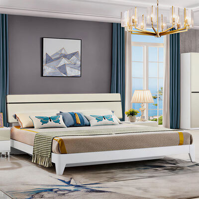 Ξύλινο έπιπλο κρεβατοκάμαρας με αποθήκευση Μινιμαλιστικό άνετο υψηλής ποιότητας Master Suite Λούξυ μοντέρνο